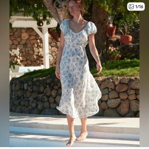 Doen Florencia Silk Midi Dress